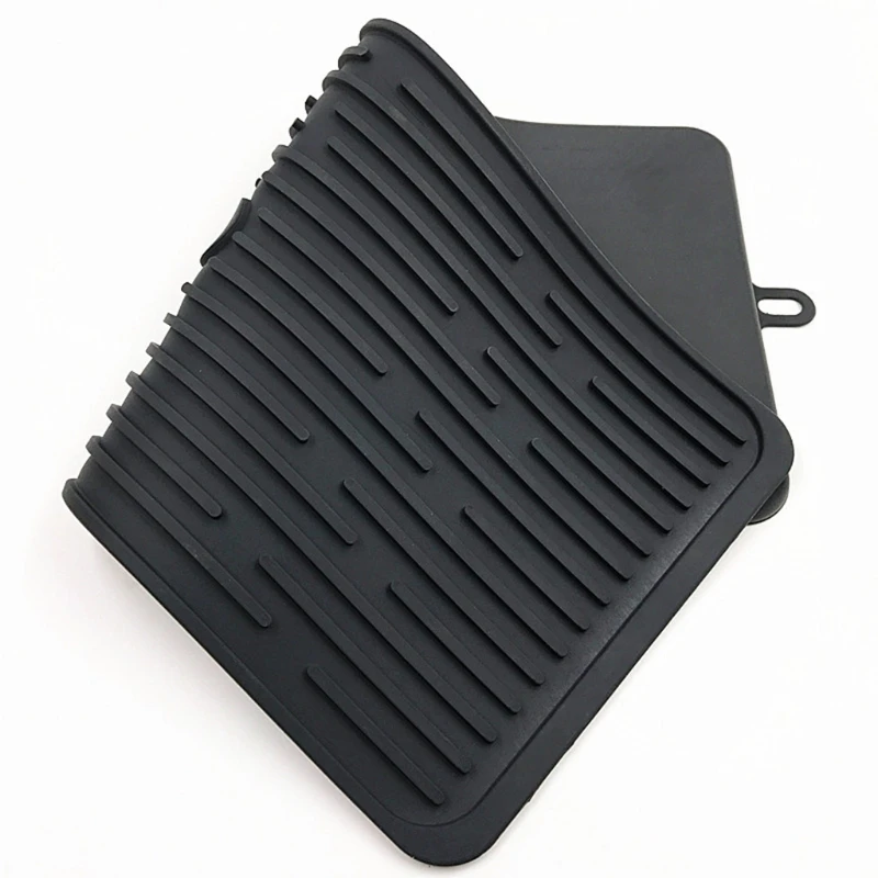 

Rectangle Silicone Drain Mat Multifunctional Insulated Coaster Dishes Drying Draining Pad
