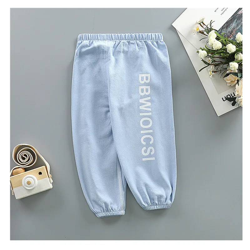 Детские штаны джоггеры против комаров для девочек и мальчиков на весну осень