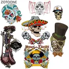 Термоклейкие нашивки ZOTOONE с изображением черепа для одежды