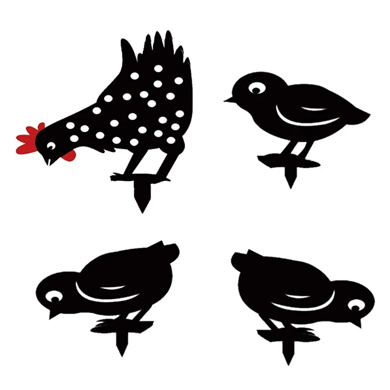 

1 Pc Rooster Hen Chicken Stake Yard Art Garden Decorative Garden Stake Acrylic Chicken Yard Sign Hollow Outoster Animal Art H051