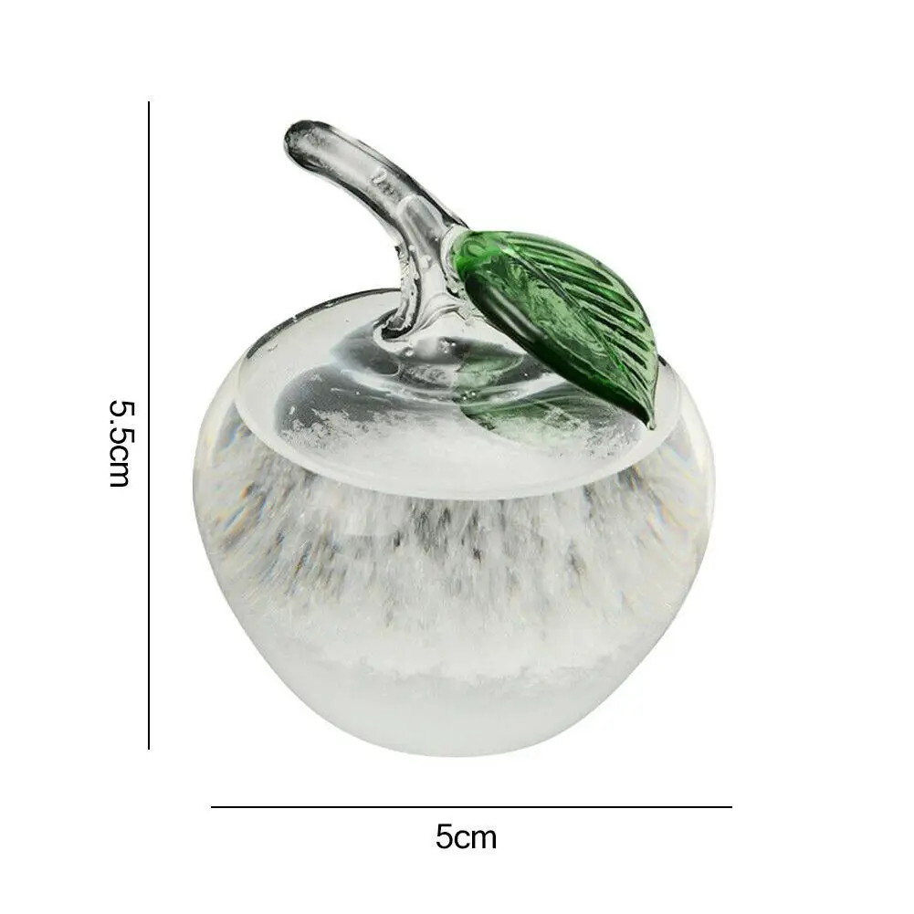 

1PCS Transparent Apple Glass Storm Water Drop Storm Barometer Monitor Decoration Weather Bottle Forecast Forecast G4A6