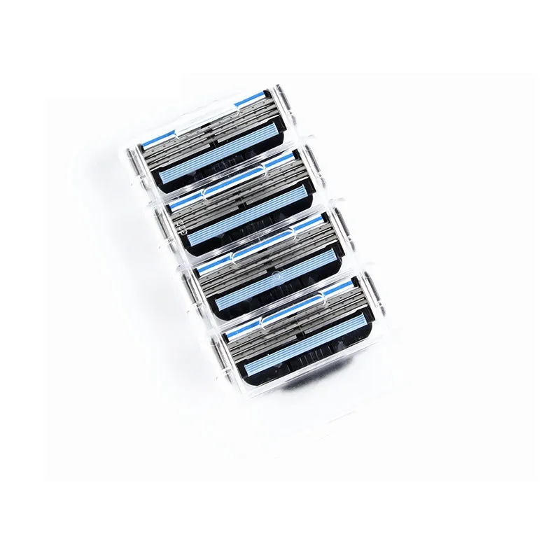 

4pcs/lot Shaver Razor Blades Cassette Shaving Blade for Men Face 4-Layer Blades Compatible for Gillettee Mache 3 Machine