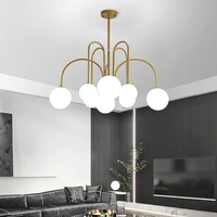 nordic modern led pendant lights simple fashion molecular hanging light for living room bedroom dining room home decoration lamp