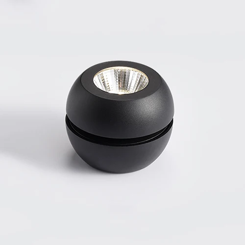 black 10W Поверхностный монтаж потолочный светильник 360 градусов вращающийся 10W20W40W COB светодиодный точечные потолочные светильники AC110-220V светодиодный потолочный светильник Внутреннее освещение - Цвет корпуса: black 10W