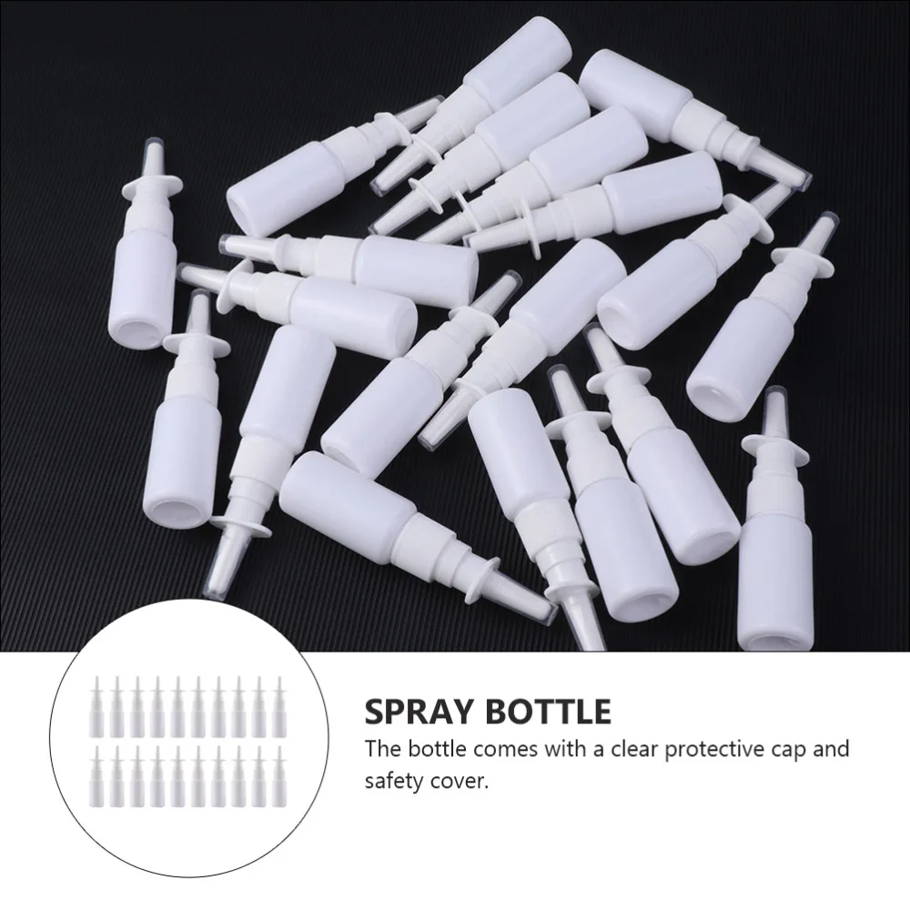 

20pcs Direct Injection Bottle Portable Nasal Sprayer Bottle Refillable Fine Mist Empty Spray Bottles (10ML)