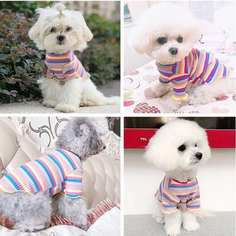 Милая Одежда для маленьких собак и кошек Зимний теплый вязаный свитер щенков