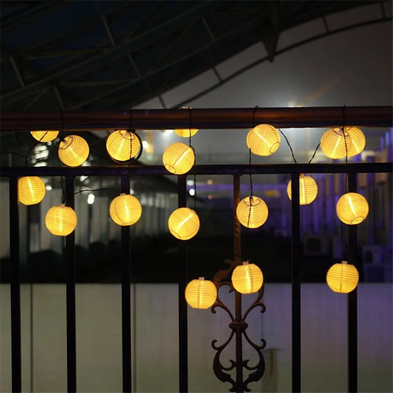 Economici Luci Di Natale Del Giardino Del Cortile Della Stringa Della Lanterna Del LED