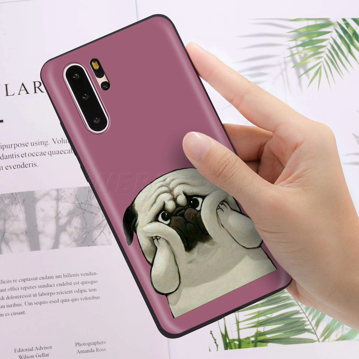 Webbedepp милый чехол с изображением мопса для Huawei Honor 6A 7A 7C 7X 8 8X 8C 9 9X 10 20 Lite Pro Note