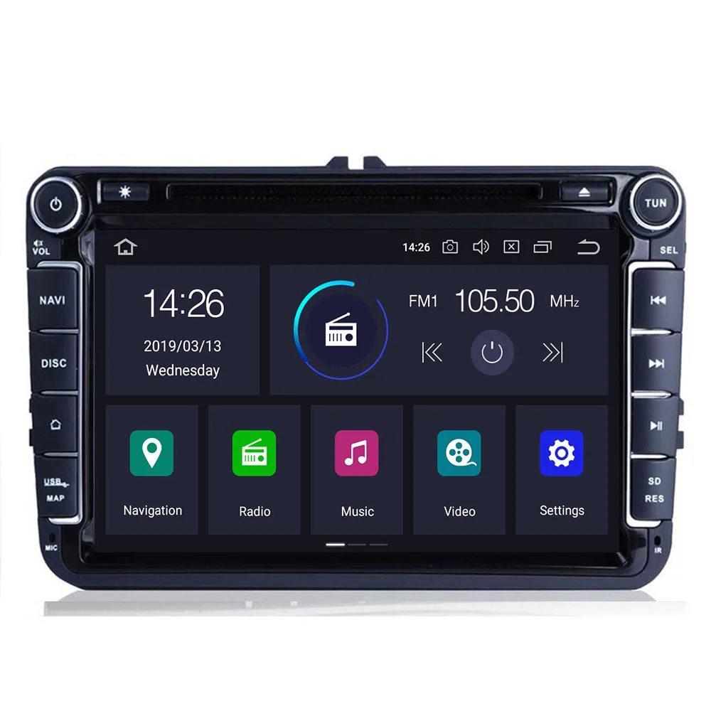 

Автомобильный мультимедийный плеер Android 10, 4 + 64 ГБ, GPS, 2 Din, для VW/Golf/Tiguan/Skoda/Fabia/Rapid/Seat/Leon Canbus Automotivo, DVD-радио, DSP