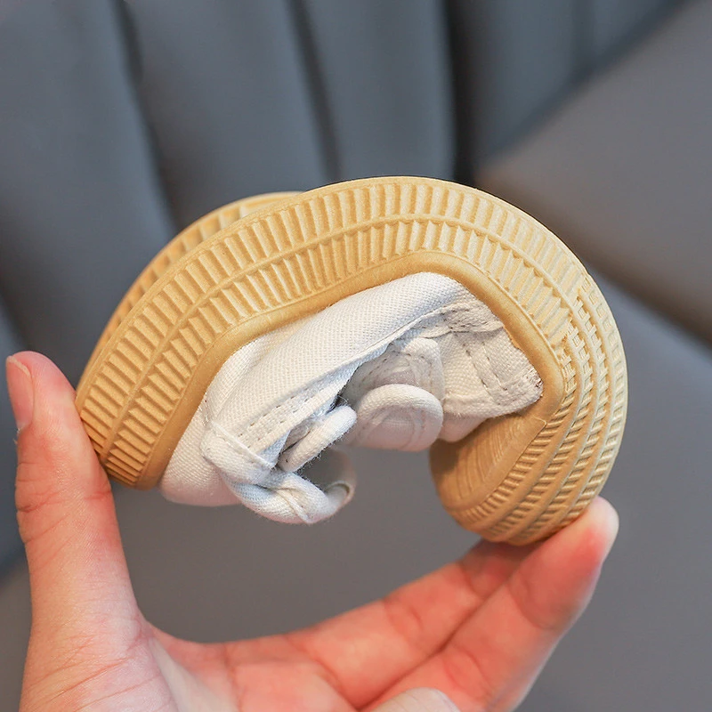 KushyShoo/Детская парусиновая обувь милые Повседневные детские кроссовки на мягкой