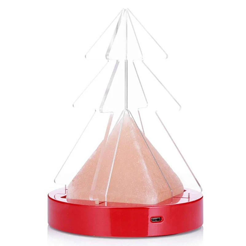 

Christmas Tree Salt Night Light Lamp Dimmable Salt Lamp Home Bedroom HG99