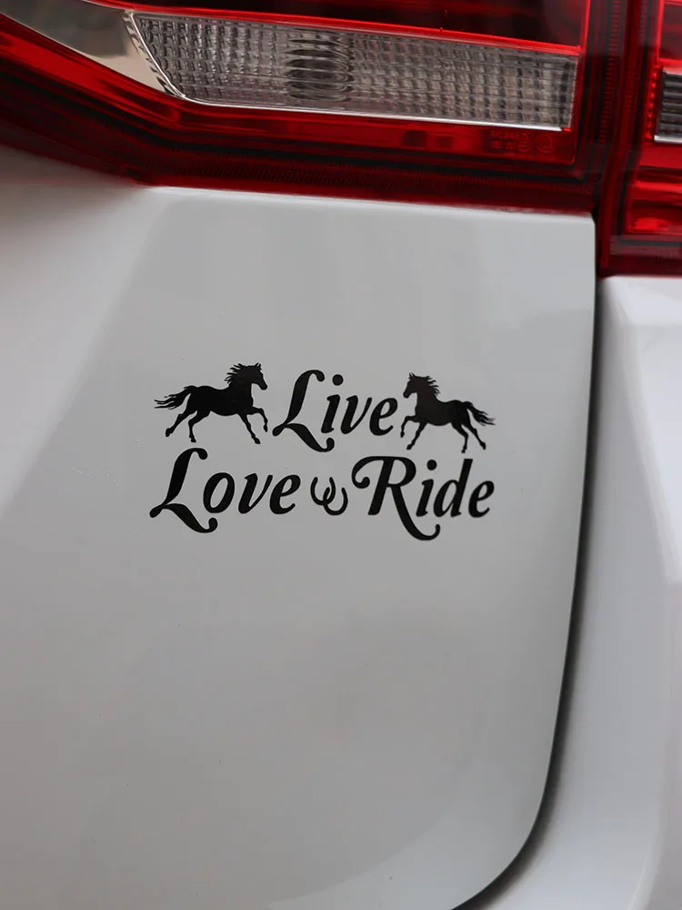 

ZTTZDY 13CM*5.5CM Fashion Live Love Ride Vinyl Car Window Sticker Car Accessories ZJ2-0096