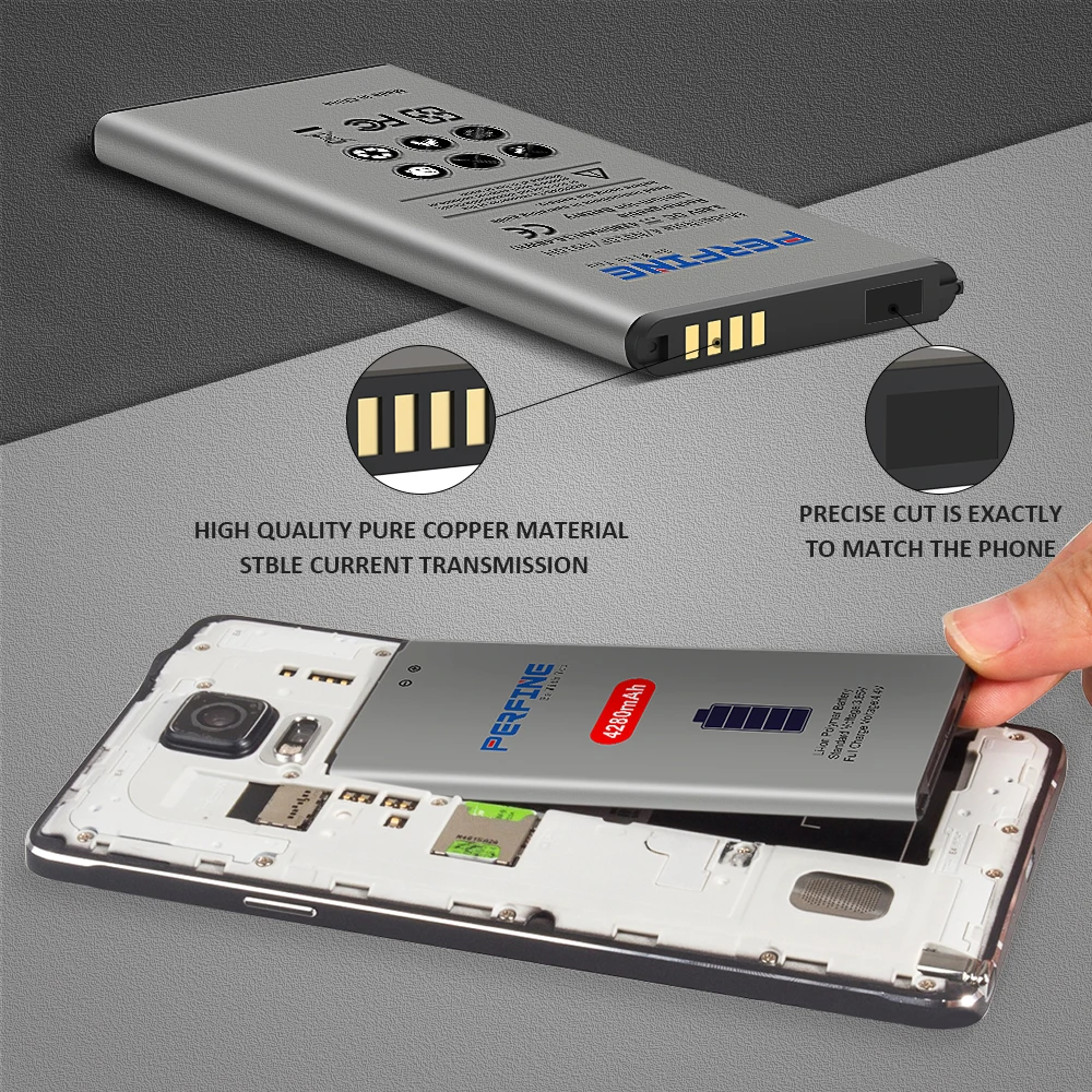 Аккумулятор для Samsung Galaxy Note 4 4280 мА · ч мобильный телефон N910C N910F EB-BN910BBE | Мобильные