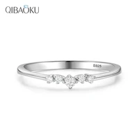 real s925 100 sterling silver women rings zircon fashion party wedding engagement anniversary jewelry gifts wholesale