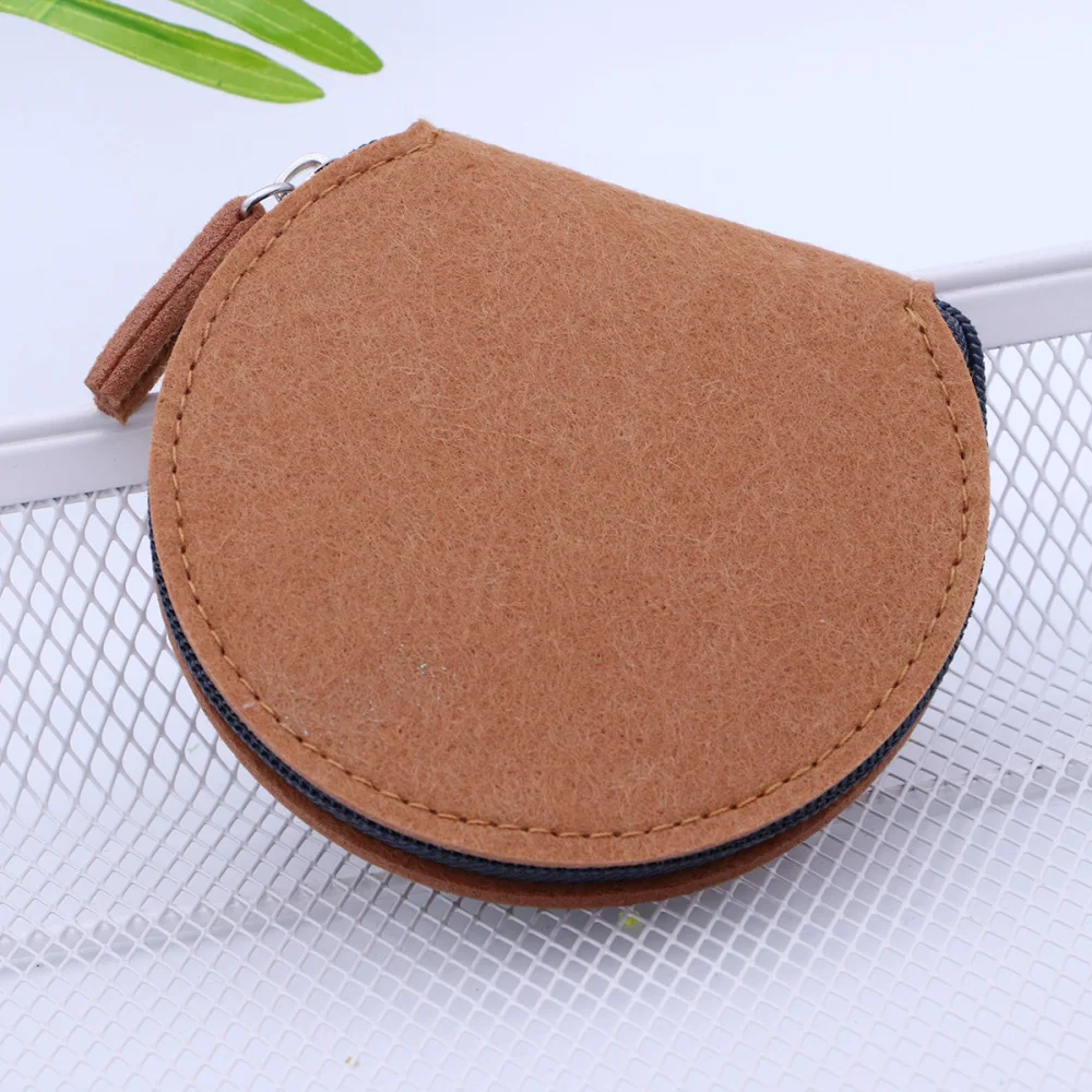 Стильная фетровая полукруглая сумка для хранения наушников чехол зарядного