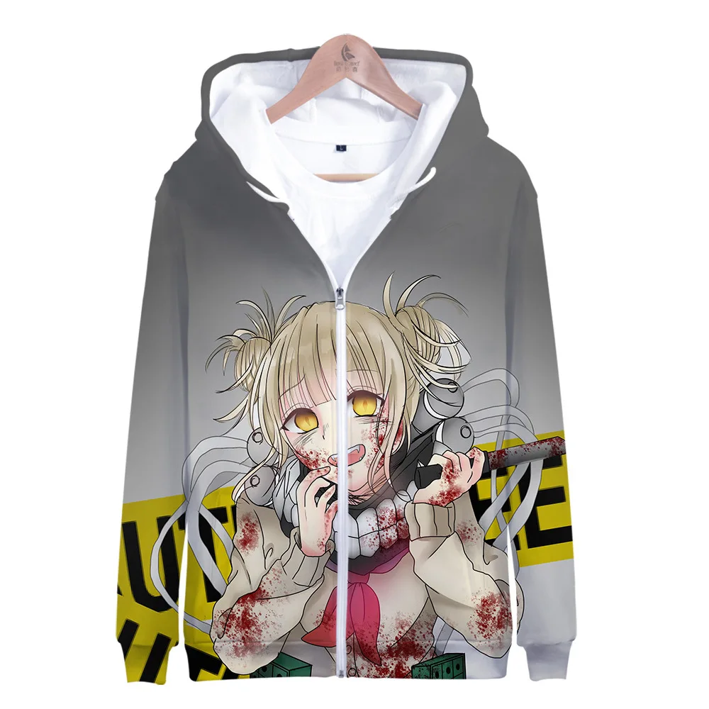 Толстовка с капюшоном на молнии героями мультфильма Мой герой Boku No Hero Academy