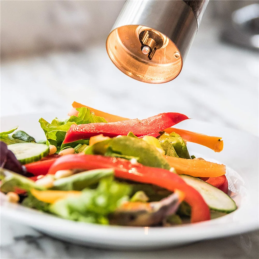 Мельница для перца электрическая мельница соли 2 шт. с металлической подставкой