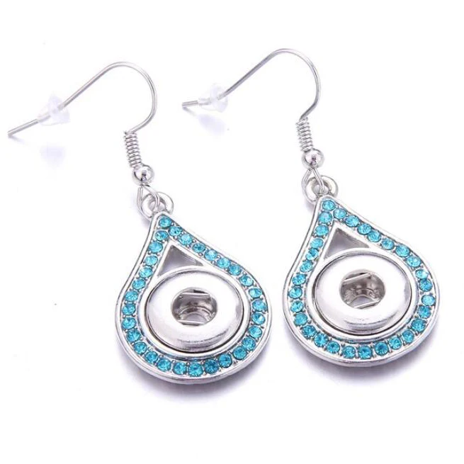 Earrings fashion jewelry 12mm metal Crystal rhinestone Snap Button earrings Women | Украшения и аксессуары