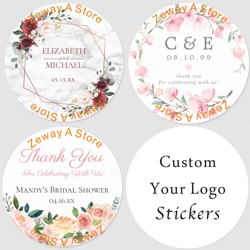 

Custom Wedding Stickers Thank You Sticker Paper Label Stickers Scrapbooking Wedding Envelope Seals Handmade Stationery Sticker