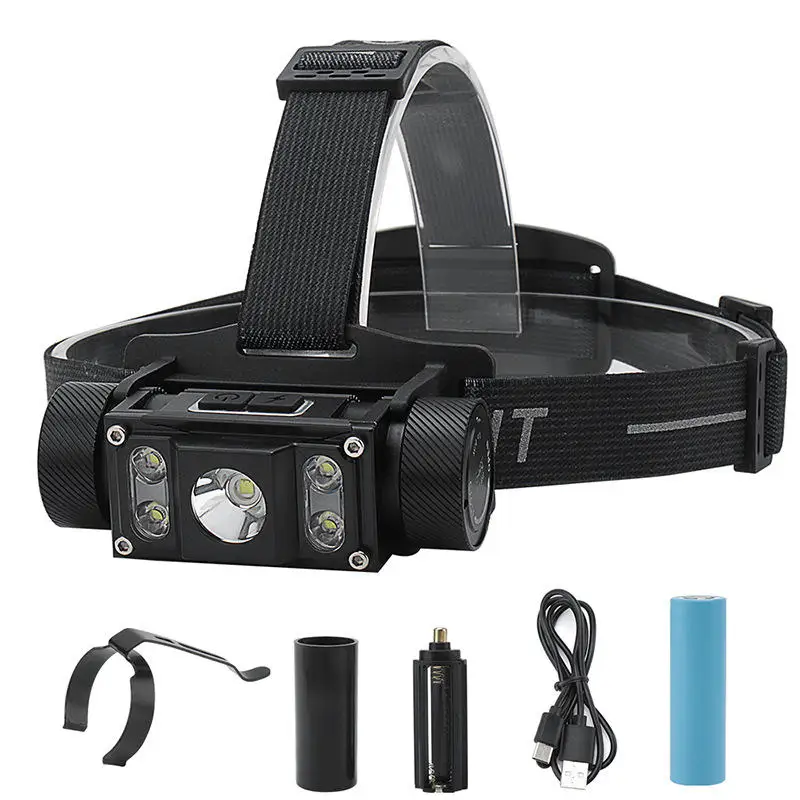 

B50 L2+4xXPG2 1200LM 6 Modes 160 Degree Rotatable Type-C Headlamp Outdoor Cycling Camping Multifunctional Headlamp