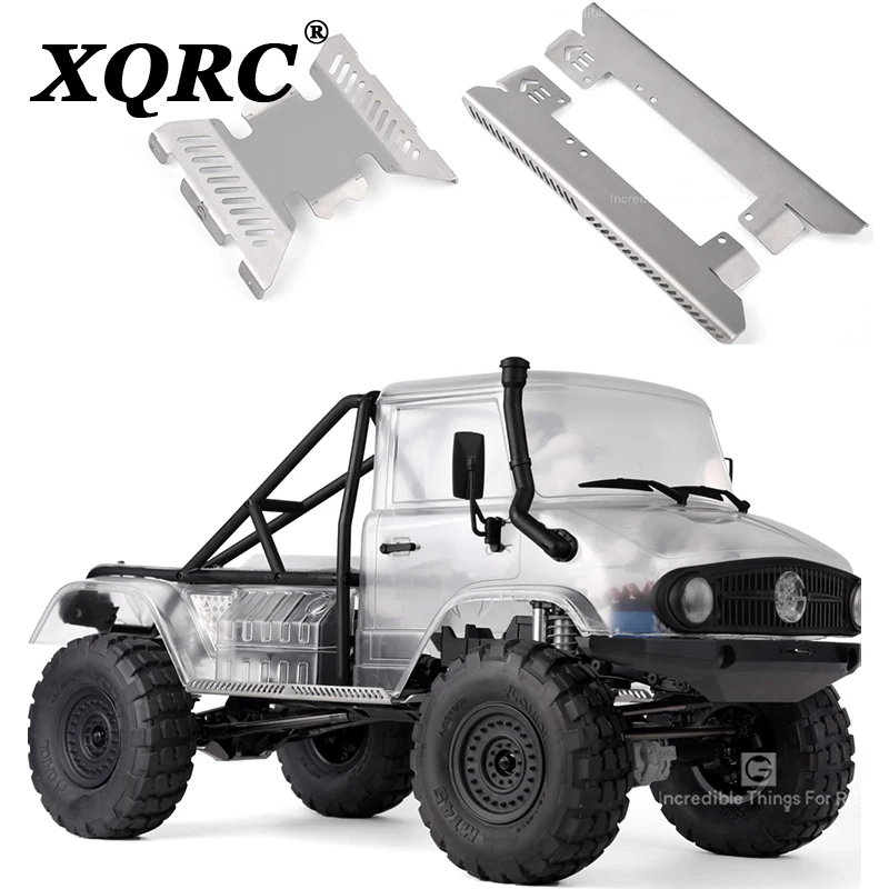 XQRC Stainless steel metal side protection and chassis armor for 1 / 10 RC tracked vehicles umg10 scx10ii Unimog