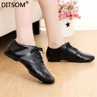 Женские кожаные туфли для джазовых танцев, ботинки на шнуровке для мужчин, обувь для тренировок и йоги, мягкие кроссовки, спортивная обувь, размер 31-45, 2022