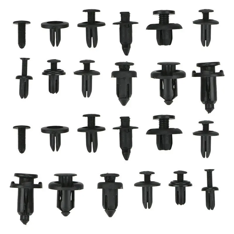 

620 Pcs New Automotive Bumper Mixed Fasteners Black Universal Rivet Retainer Kit Push Engine Cover Fender Car Replacement Parts