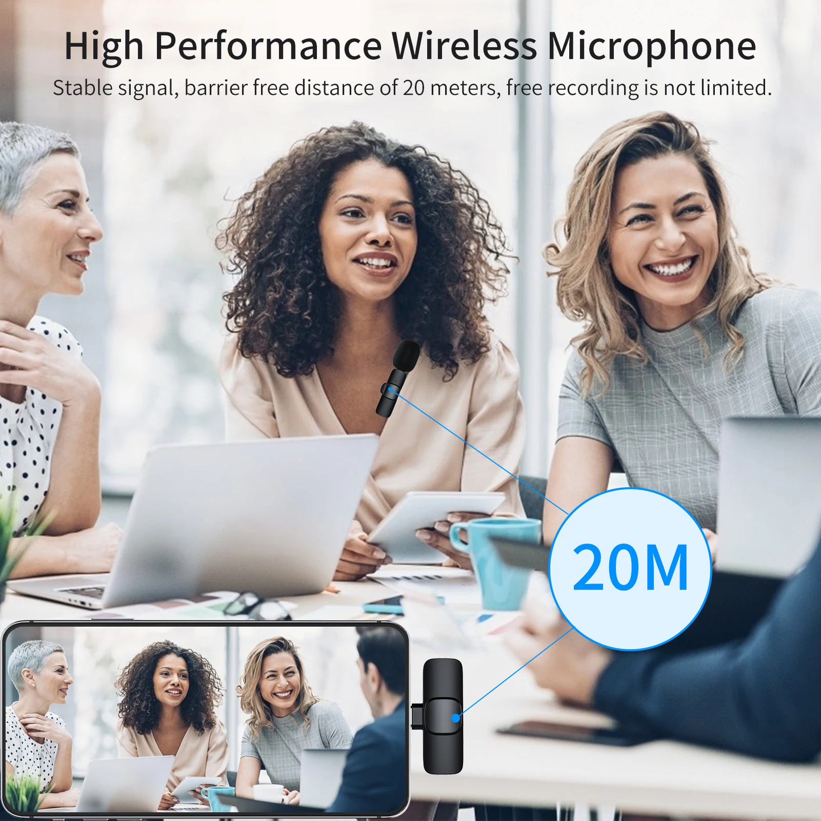 Беспроводной петличный мини-микрофон всенаправленный микрофон с лацканами