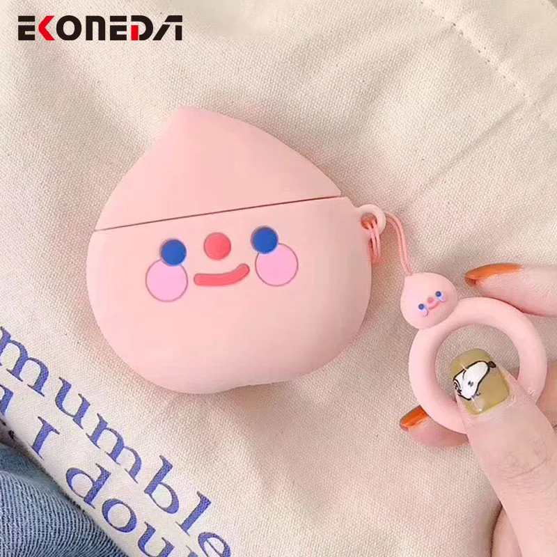 EKONEDA милый фруктовый клубничный персик авокадо чехол для Airpods силиконовый мягкий