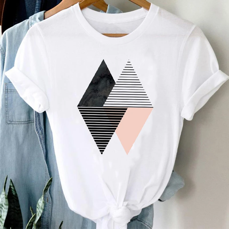 

Beautiful Geometry T Shirt Women 90s Graphic T-shirt Harajuku Top Tee Lady Cute Short Sleeve Aanimal Tshirt Female Tshirts Y2k