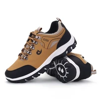 new high quality men outdoor hiking shoes leather anti skid breathable climbing trekking hiking sneakers