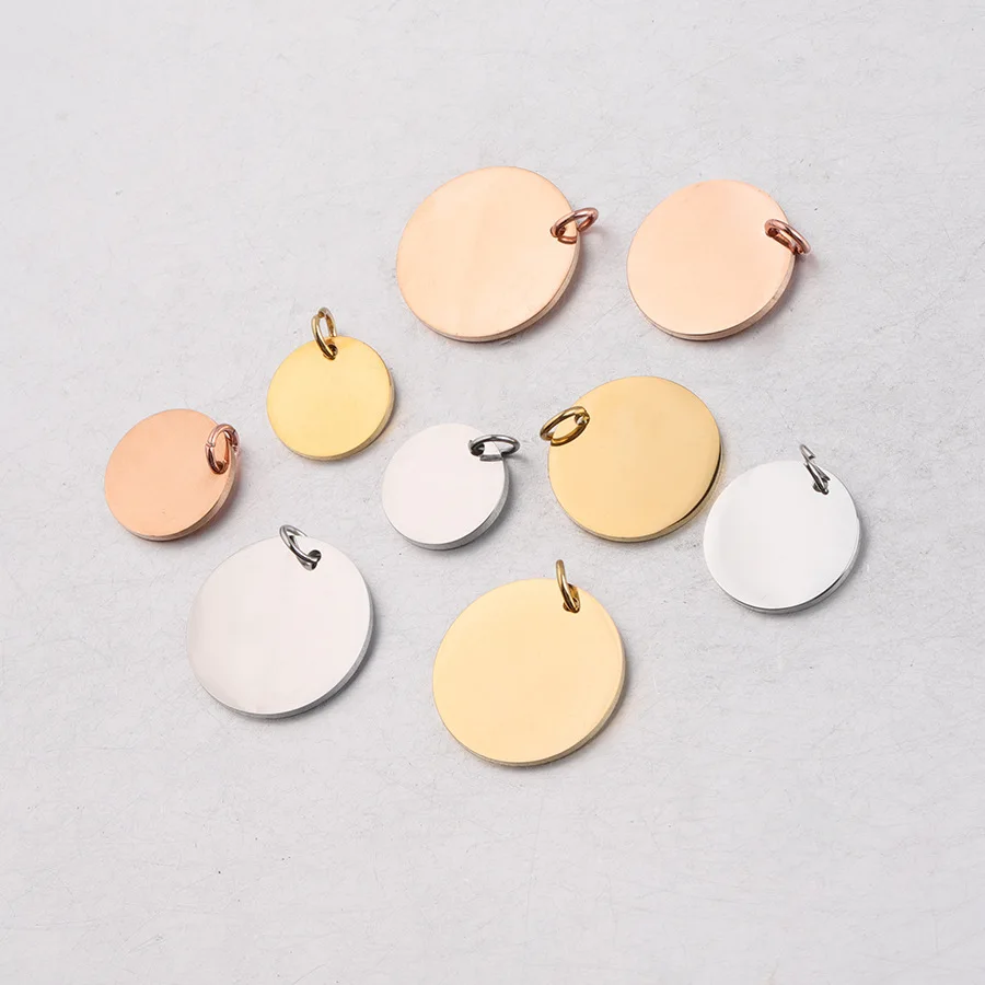 

20pcs Blank unfinished round crafts DIY accessories bracelet charms Stamp Initial disc Pendent Jewelry