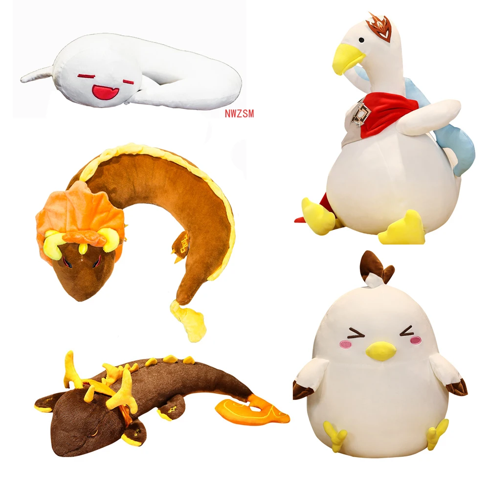 

Hot Genshin Impact Games Cute Tartaglia Duck Zhongli Chick Cartoon Plush Stuffed Birthday Gifts Toys For Children Girls Boys
