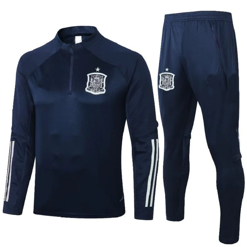

2021 Spain POLO jacket training suit soccer 20 21 ANSU FATI OYARZABAL RODRI Traore football Survetement sportswear set tracksuit