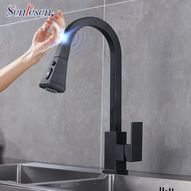 Senlesen Touch Sense кухонный Вытяжной Кран хромированный латунный кран на бортике