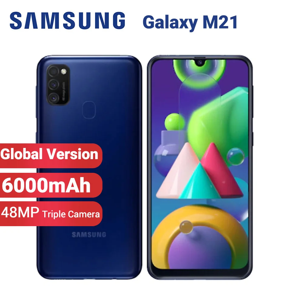 Смартфон Samsung Galaxy M21 M215F/DS глобальная версия мобильный телефон мАч две SIM-карты 64 ГБ