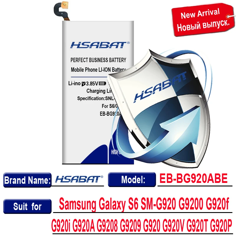 for Samsung S6 HSABAT EB-BG920ABE 5200 мА/ч, EB-BG928ABE EB-BG925ABE Батарея для samsung Galaxy S6 G9200 G920f S6 край G9250 S6 edge Plus G9280 - Цвет: for Samsung S6