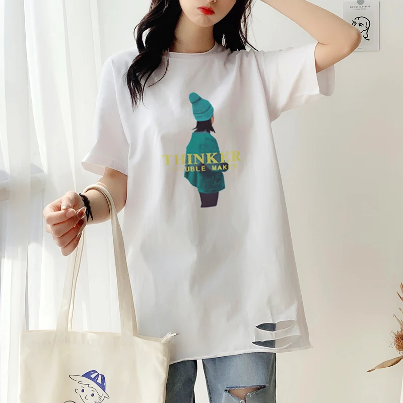 

Blue 2020 Summer Fashion T Shirt Women Woman Tshirt