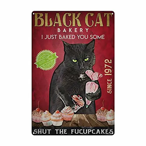 

Bengal Cat Metal Tin Sign,Shut The Fucupcakes Retro Poster Garage Kitchen Wall Plaque Home Decor Cafe Bar Pub Beer Club Poster