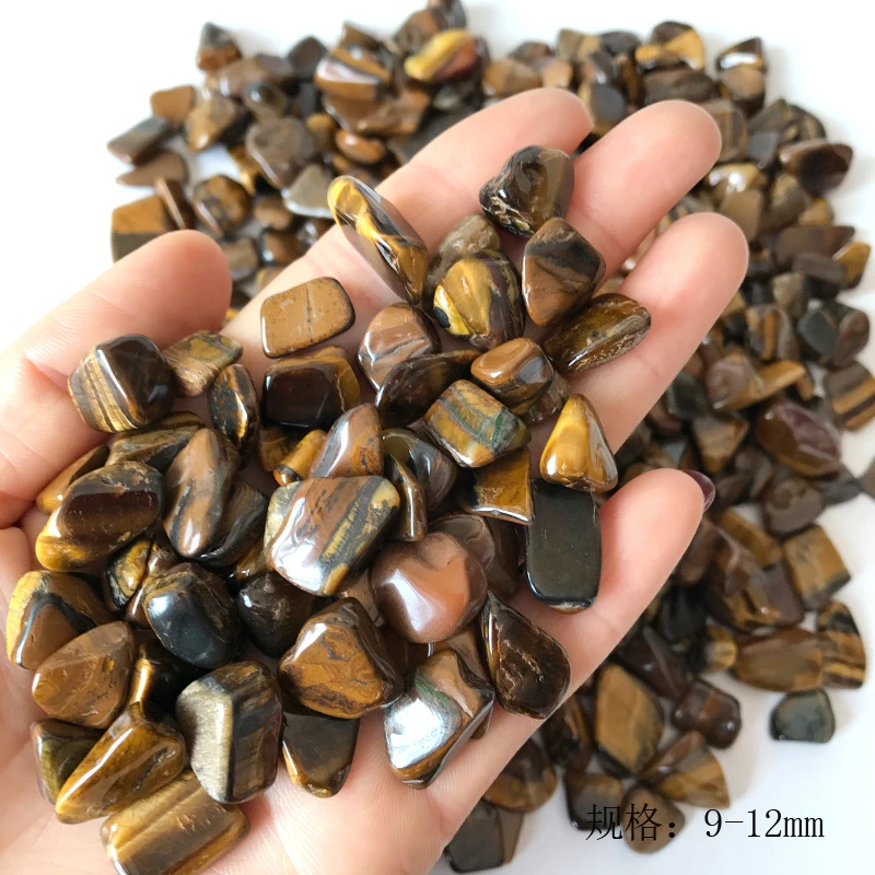 

100g 3 Sizes Natural Yellow Tiger Eye Tumbled Stone Healing Reiki Crystal Chakra Gravels Natural Stones and Minerals