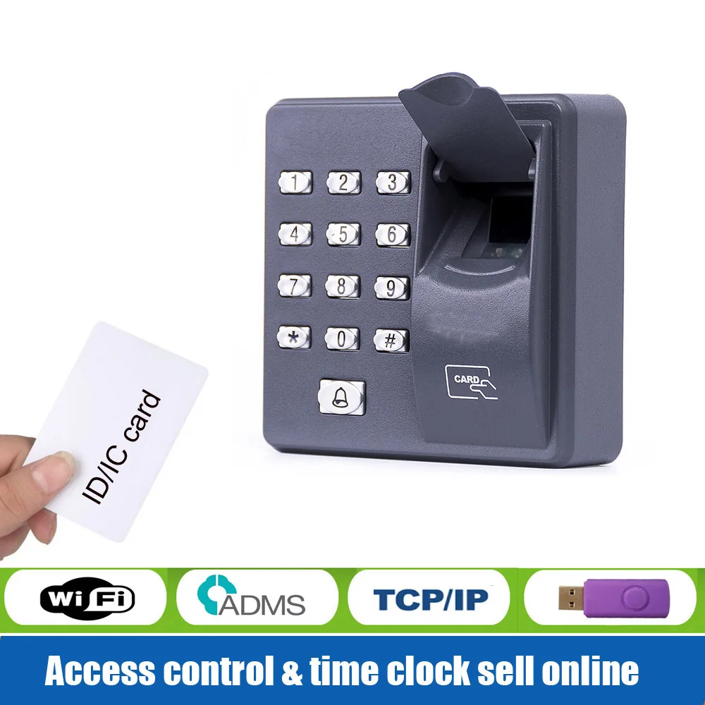 

Система контроля доступа со сканером отпечатков пальцев ZKTECO X6, кардридер, контроль доступа ко, управление доступом на дверь с клавиатурой