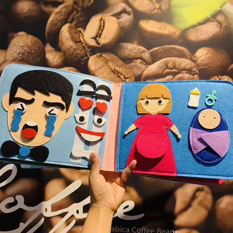 

Rainbow Cloth Book 3D Toddlers Story Cloth Book Toddlers Early Learning Training Finger Toys Habits Knowledge Developing Toys