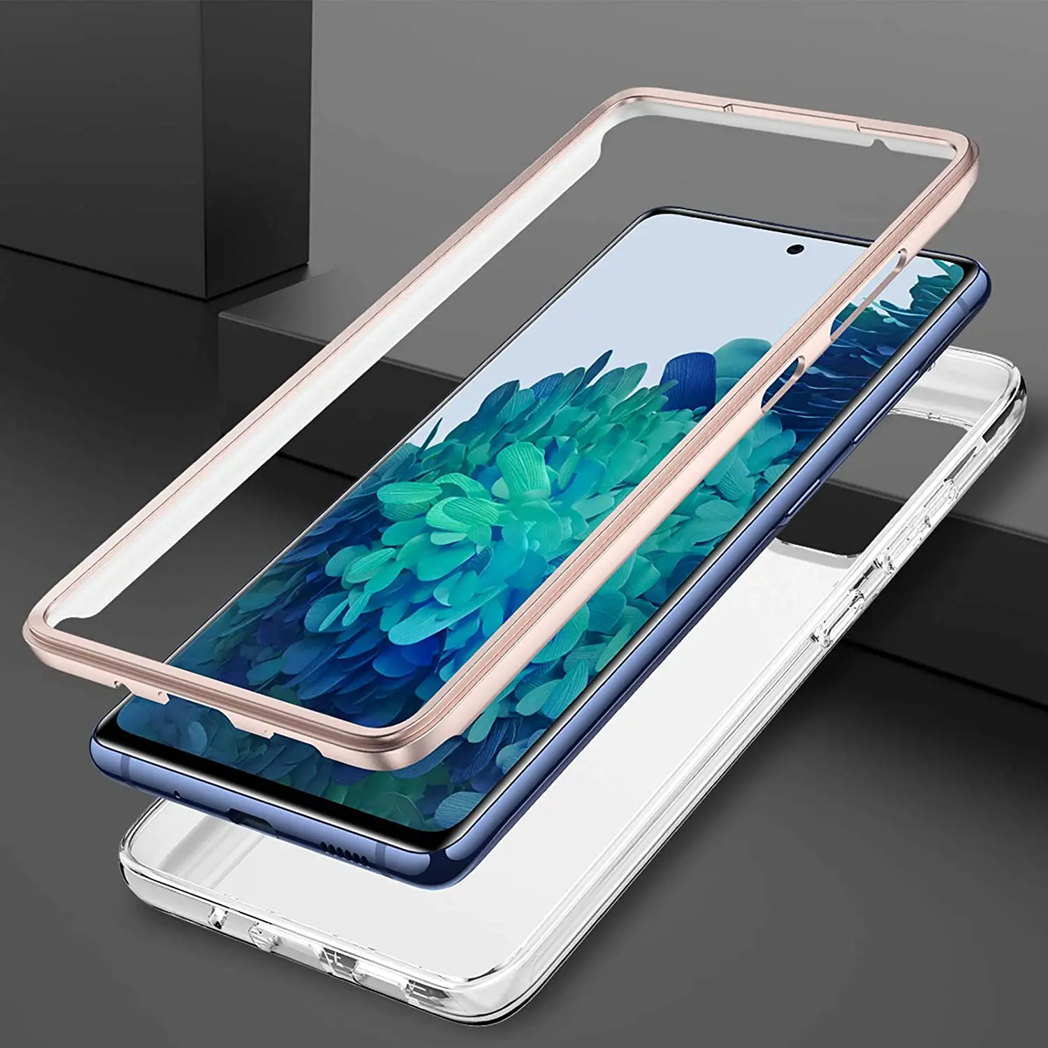 For Samsung Galaxy Note 20 10 S22 S21 S20 FE Ultra S10 Plus Full-Body Glitter Chrome Marble Cover WITHOUT Screen Protector