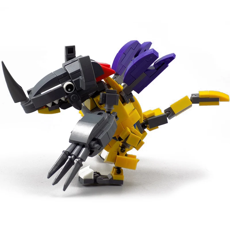 

Anime Figure Dolls Building Blocks Children's Toys Digimon War Greymon Metal Greymon Action Soldier Assemble Bricks Kids Toys