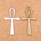 26 шт. подвески крест Египетский Анкх символ жизни 52x28 мм старинные подвески, Винтажные Ювелирные изделия из тибетского серебра, DIY для браслетов ожерелий