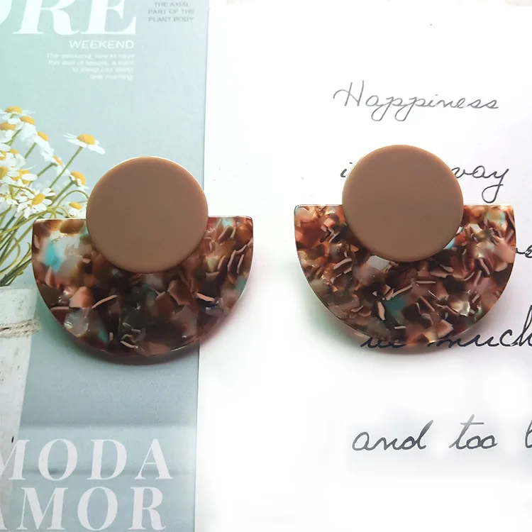 Акриловые ацетатные серьги для женщин серьги-гвоздики богемные большие