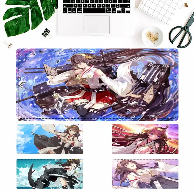 

High Quality KanColle Kantai Collection Kongou Gaming Mouse Pad Large Big Mouse Mat Desktop Mat Computer Mouse pad For Overwatch