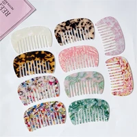 new korean vintage acetate plate hairdresser pocket hair comb mini compact anti static hair combs comfortable