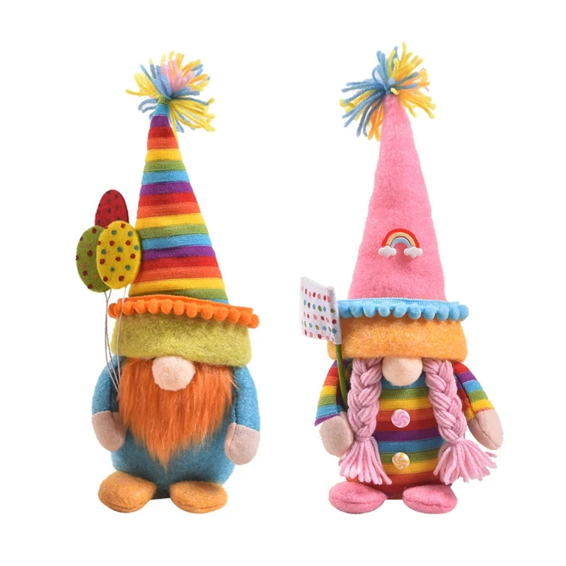 

Summer Colorful Rainbow Gnome Tomte Swedish Nisse Scandinavian Elf Dwarf Decor