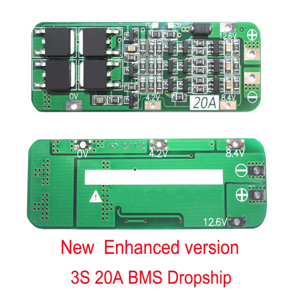 2S 20A/ 3S 40A/ 4S 40A 7 4 V 16 8 18650 литиевая батарея Защитная плата BMS Стандартный